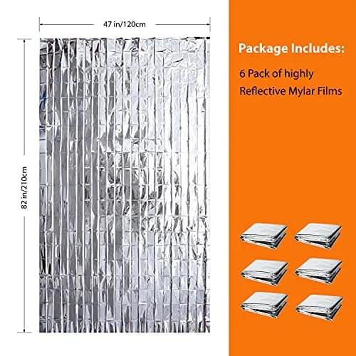 NAVAdeal Silver Highly Reflective Mylar Film 6 Pack 210cm x 120cm (82" x 47") | Increase Plant Growth thumbnail 4