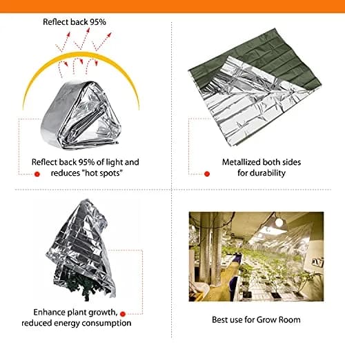 NAVAdeal Silver Highly Reflective Mylar Film 6 Pack 210cm x 120cm (82" x 47") | Increase Plant Growth thumbnail 3