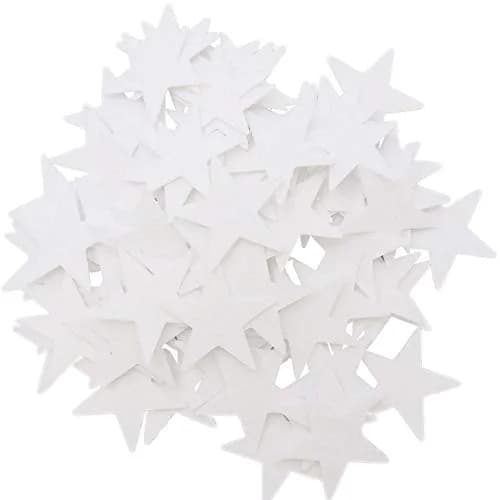 Playfully Ever After 1.5 inch Stiff Felt Stars 88pc White | Perfect for Craft Projects & Decorations thumbnail 1