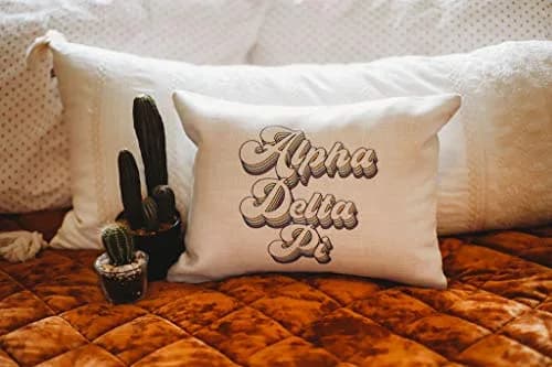 Sorority Shop Alpha Delta Pi Pillow – Retro Design, 12" x 16" Lumbar Pillow Sorority thumbnail 2
