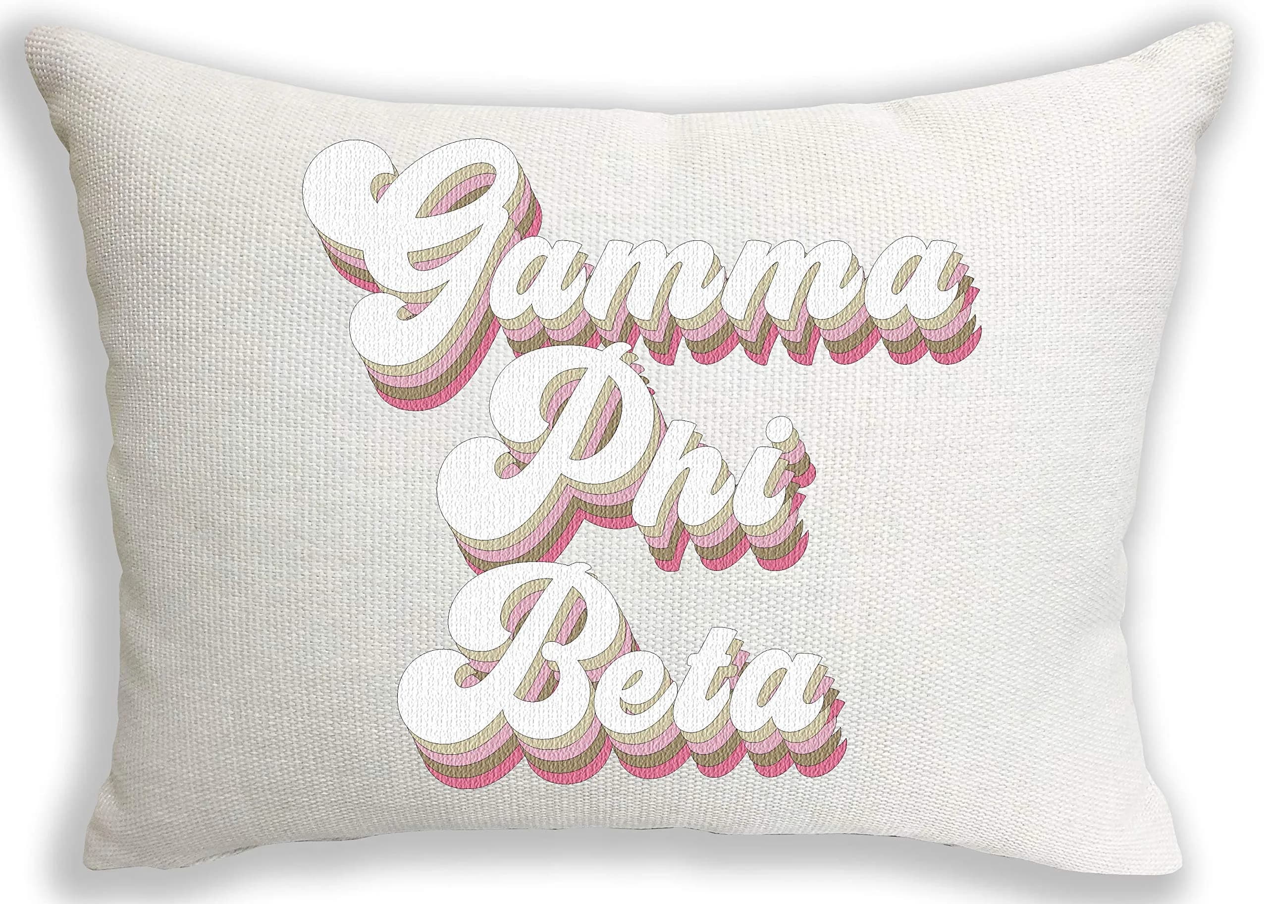 Sorority Shop Gamma Phi Beta Pillow – Retro Design, 12" x 16" Lumbar Pillow Sorority - main product image