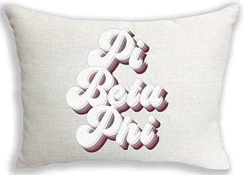 Sorority Shop Pi Beta Phi Pillow – Retro Design, 12" x 16" Lumbar Pillow Sorority thumbnail 1