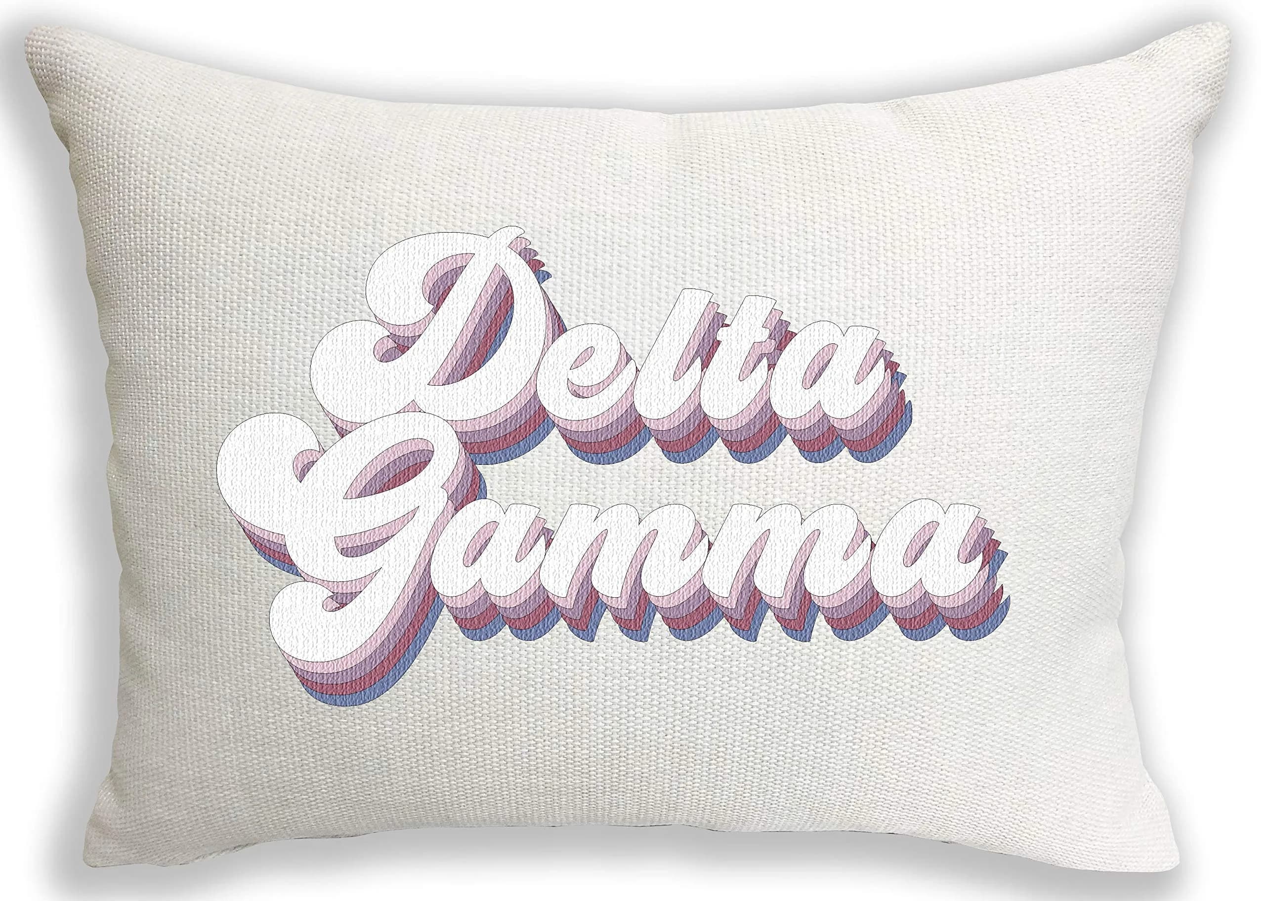 Sorority Shop Delta Gamma Lumbar Pillow 12x16 inch (30x40 cm) | Retro Design for Sisterhood Pride
