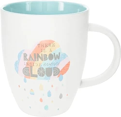 Pavilion Gift Company There Is A Rainbow Inside Every Cloud 20 Oz Bone China Mug | Rainbow Baby Gift thumbnail 1