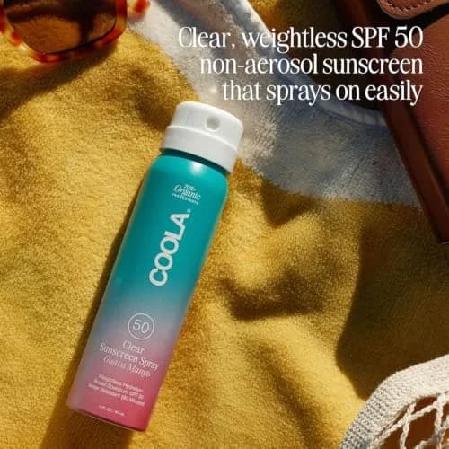 COOLA Clear Sunscreen Spray SPF 50 | Organic, Water-Resistant, Guava Mango Scent, 2 fl oz thumbnail 4