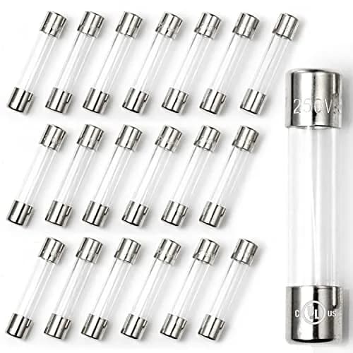 CHANZON 250V 20pcs UL Listed 6x30mm 5A Fast Blow Glass Fuses | Protects Electrical Devices thumbnail 1