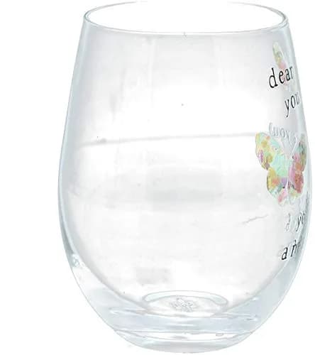 Pavilion Gift Company Dear You (Yes You) You Are Amazing Rainbow Butterfly 266ml (8 Oz) Stemless Wine Glass | Gift for Friends thumbnail 3