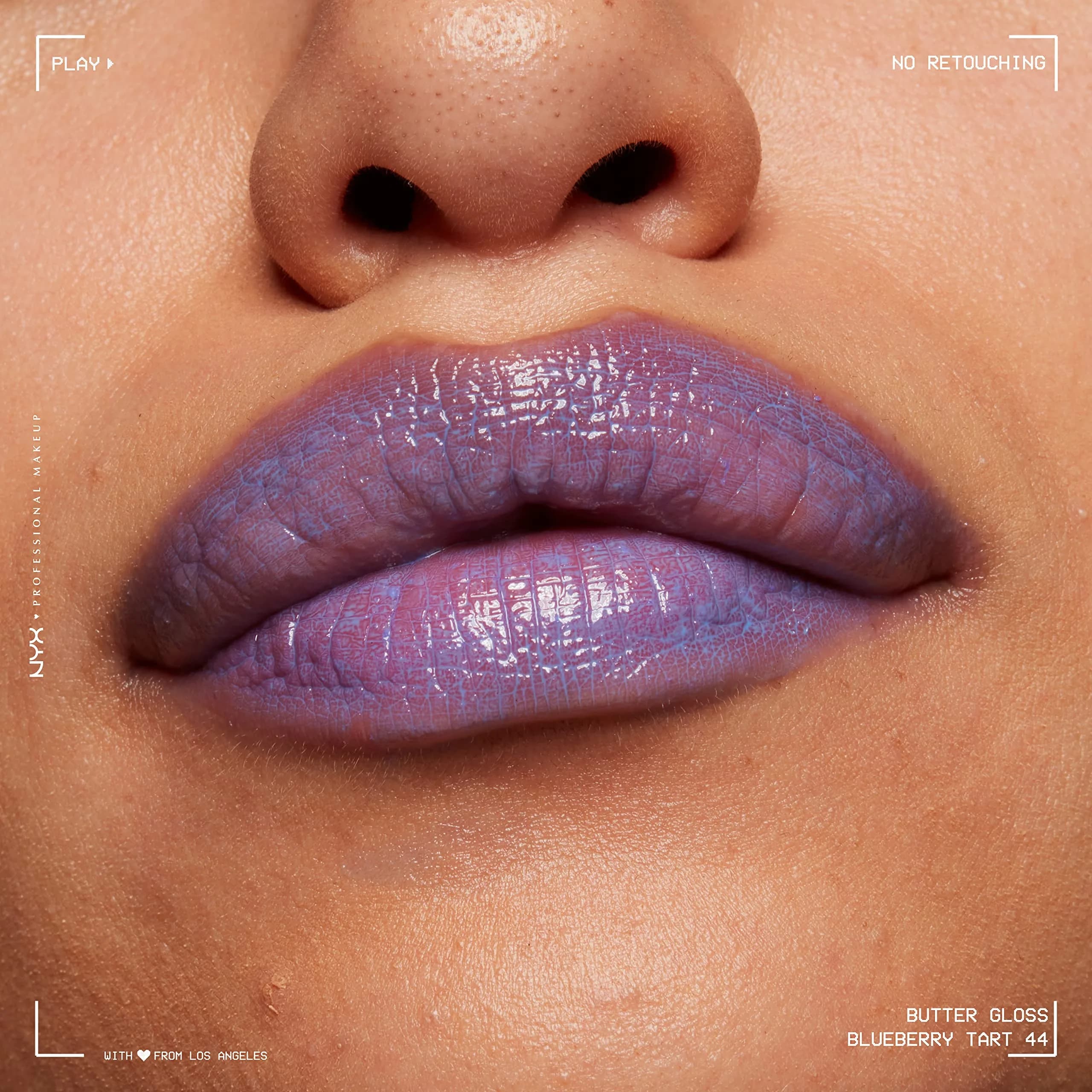 NYX PROFESSIONAL MAKEUP Butter Gloss Lip Gloss - Blueberry Tart (Periwinkle Blue) 7.9ml (0.27 Fl Oz) | Non-Sticky & Buildable Color - view 8