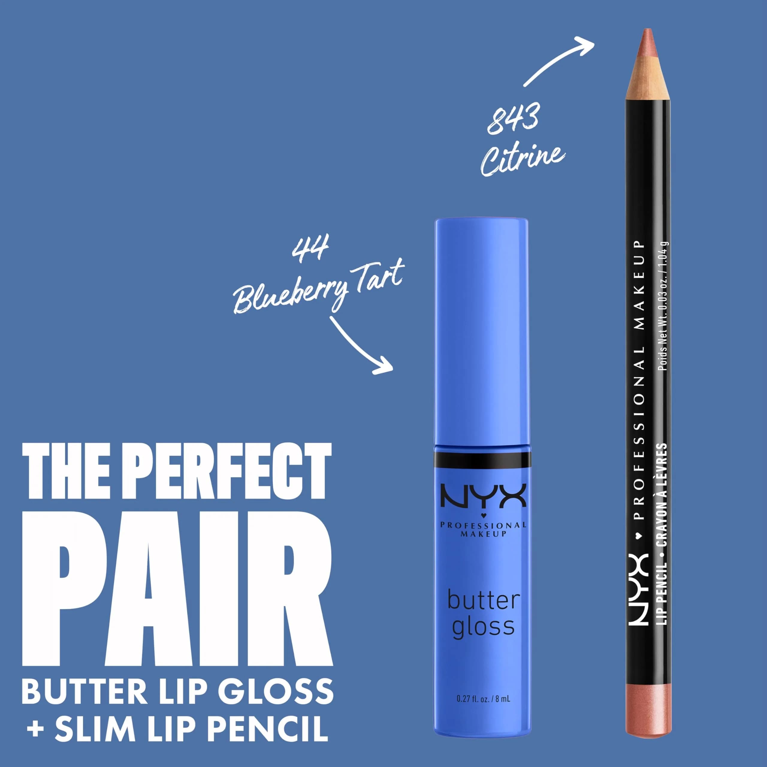 NYX PROFESSIONAL MAKEUP Butter Gloss Lip Gloss - Blueberry Tart (Periwinkle Blue) 7.9ml (0.27 Fl Oz) | Non-Sticky & Buildable Color - view 4