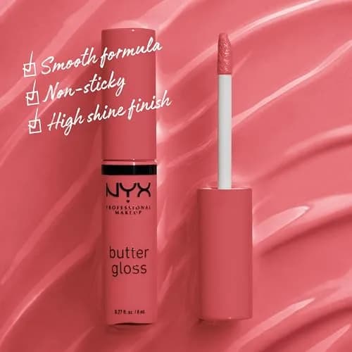 NYX PROFESSIONAL MAKEUP Butter Gloss Lip Gloss - Sorbet (Vibrant Coral) 8ml (0.27 Fl Oz) | Sheer to Medium Coverage thumbnail 2