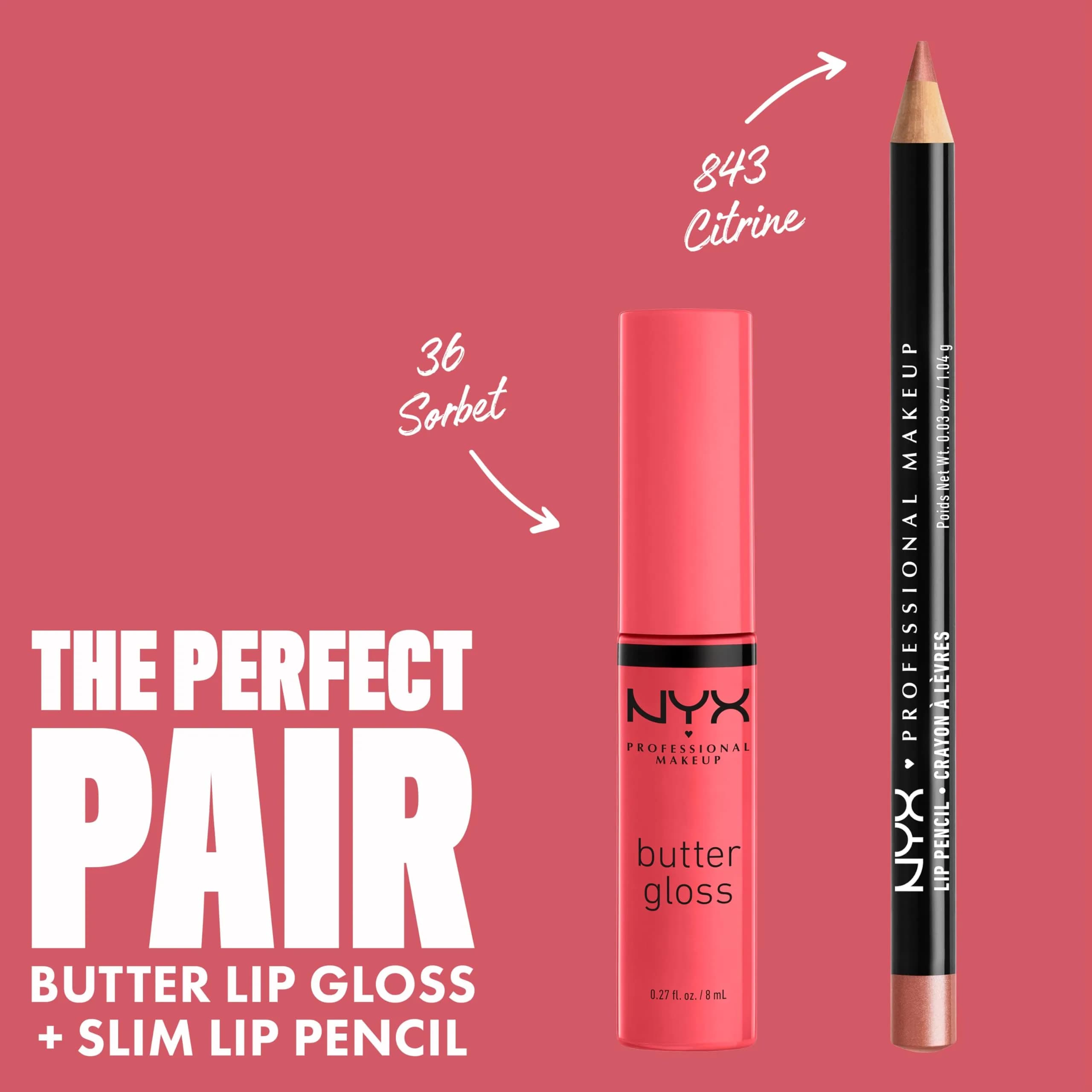 NYX PROFESSIONAL MAKEUP Butter Gloss Lip Gloss - Sorbet (Vibrant Coral) 8ml (0.27 Fl Oz) | Sheer to Medium Coverage - view 4