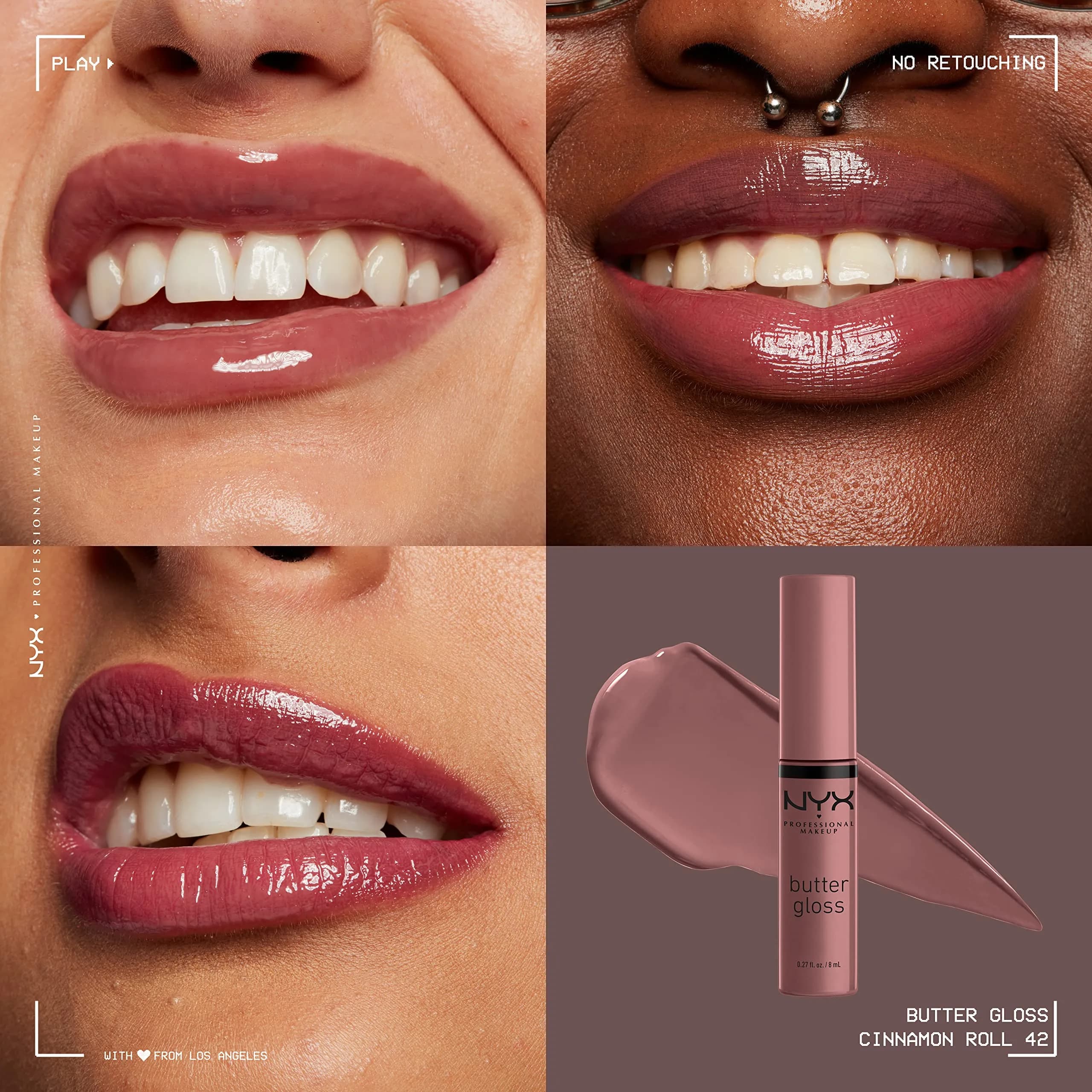 NYX PROFESSIONAL MAKEUP Butter Gloss Cinnamon Roll Lip Gloss 7.5ml (0.27 Fl Oz) | Non-Sticky & Buttery Soft - view 3