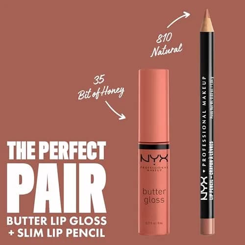 NYX PROFESSIONAL MAKEUP Butter Gloss Lip Gloss, Bit Of Honey (Peach Nude) 8ml (0.27 Fl Oz) | Non-Sticky & Silky Smooth thumbnail 4