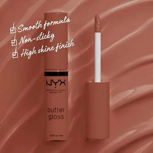 NYX PROFESSIONAL MAKEUP Butter Gloss Lip Gloss, Bit Of Honey (Peach Nude) 8ml (0.27 Fl Oz) | Non-Sticky & Silky Smooth thumbnail 2