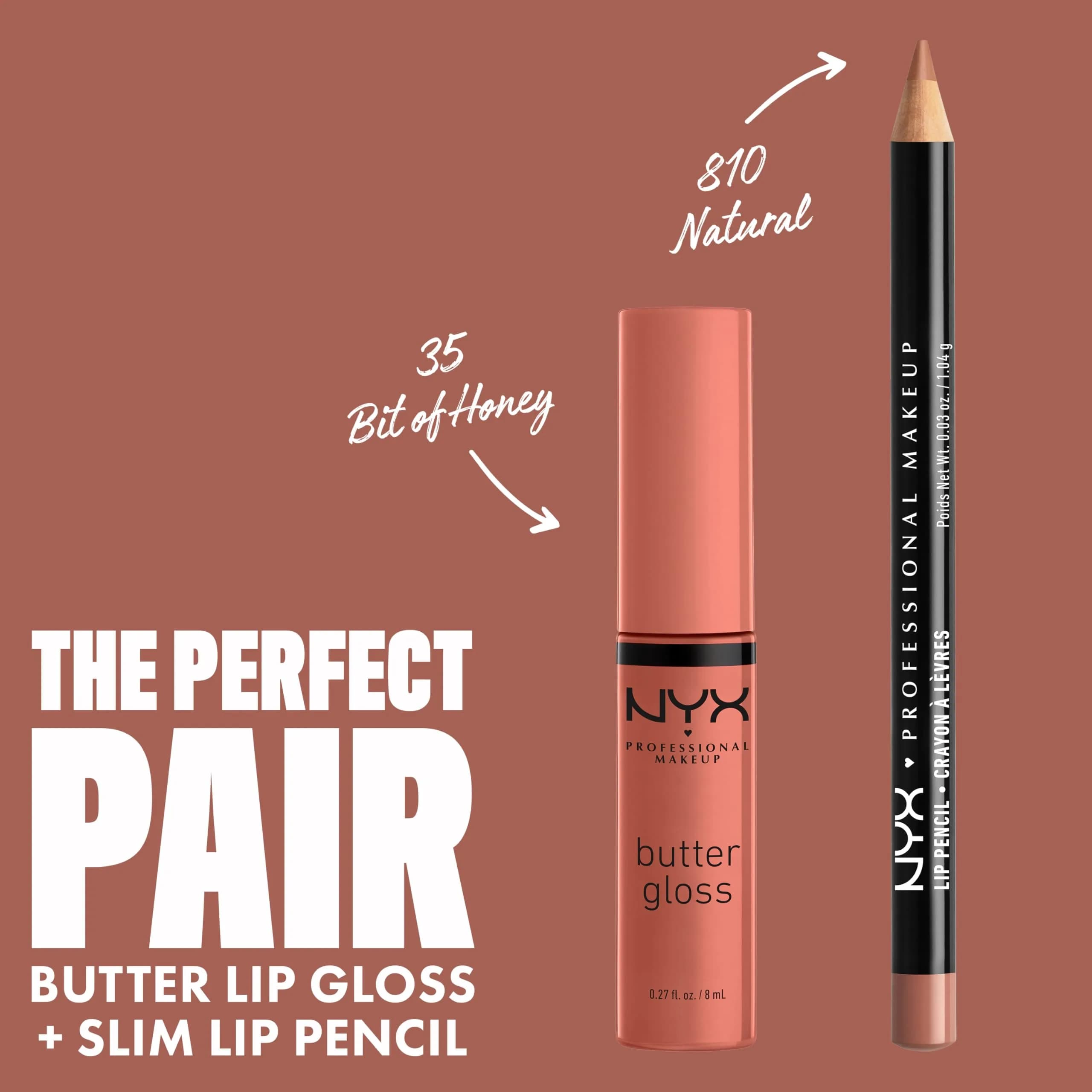 NYX PROFESSIONAL MAKEUP Butter Gloss Lip Gloss, Bit Of Honey (Peach Nude) 8ml (0.27 Fl Oz) | Non-Sticky & Silky Smooth - view 4