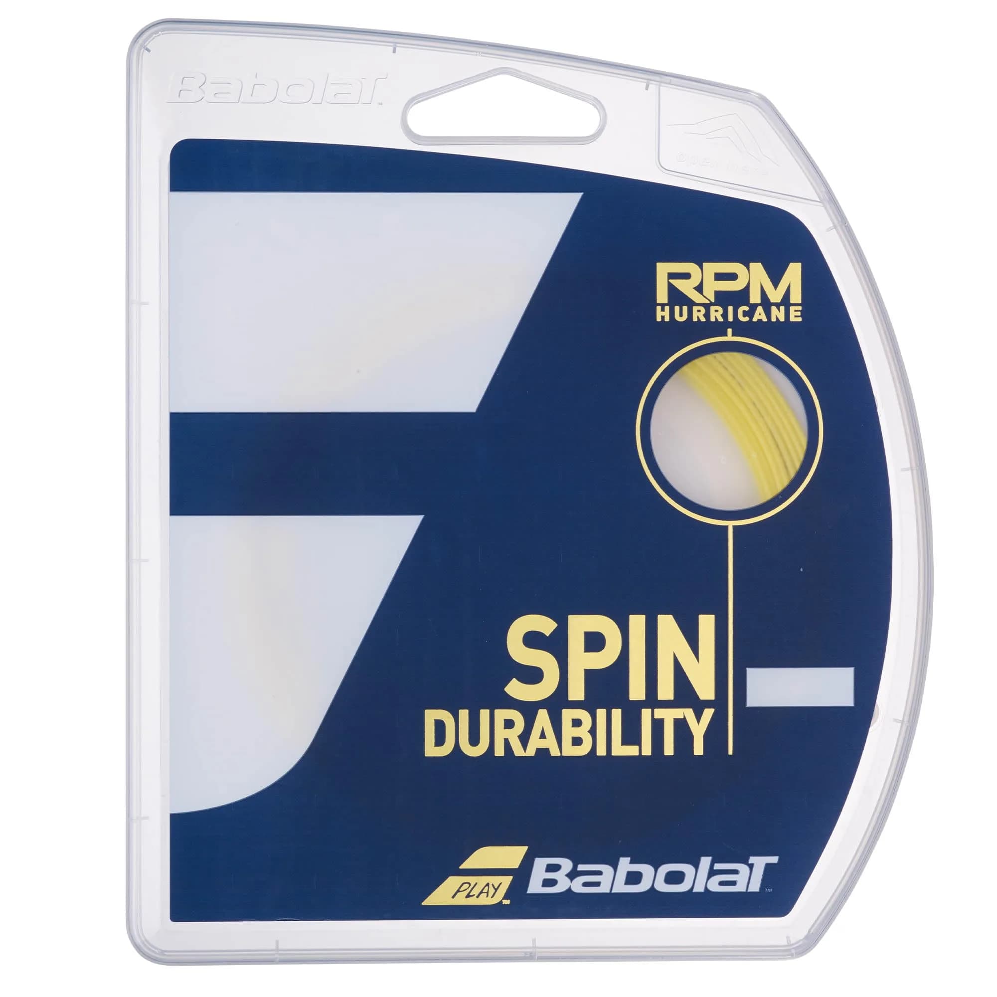 Babolat RPM Hurricane 12M Tennis String Yellow | Octagonal Copolyester for Spin & Control — One Size