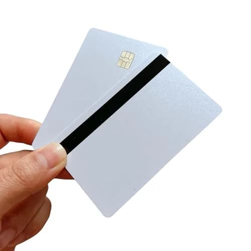 XFQUIJ SLE4442 Chip Smart Contact IC Cards with Magnetic Stripe PVC Blank Card 10pcs | Pearl White Background, 85.6mm x 54mm x 0.8mm thumbnail 2