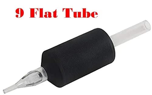 Tatmax International Flat Tip Tattoo Disposable Clear Tube Grips 20pcs (9 Flat) | Sterilized & Individually Packed - view 2