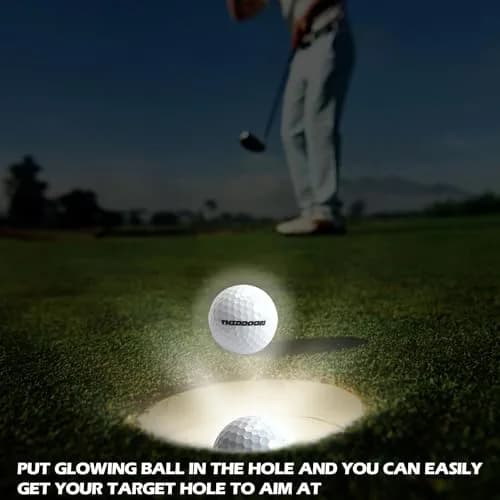 THIODOON Glow in The Dark Golf Balls Light up LED Golf Balls Night Golf Gift Sets for Men Kids Women 6 Pack (6 Colors in one) | Bright Night Play thumbnail 6