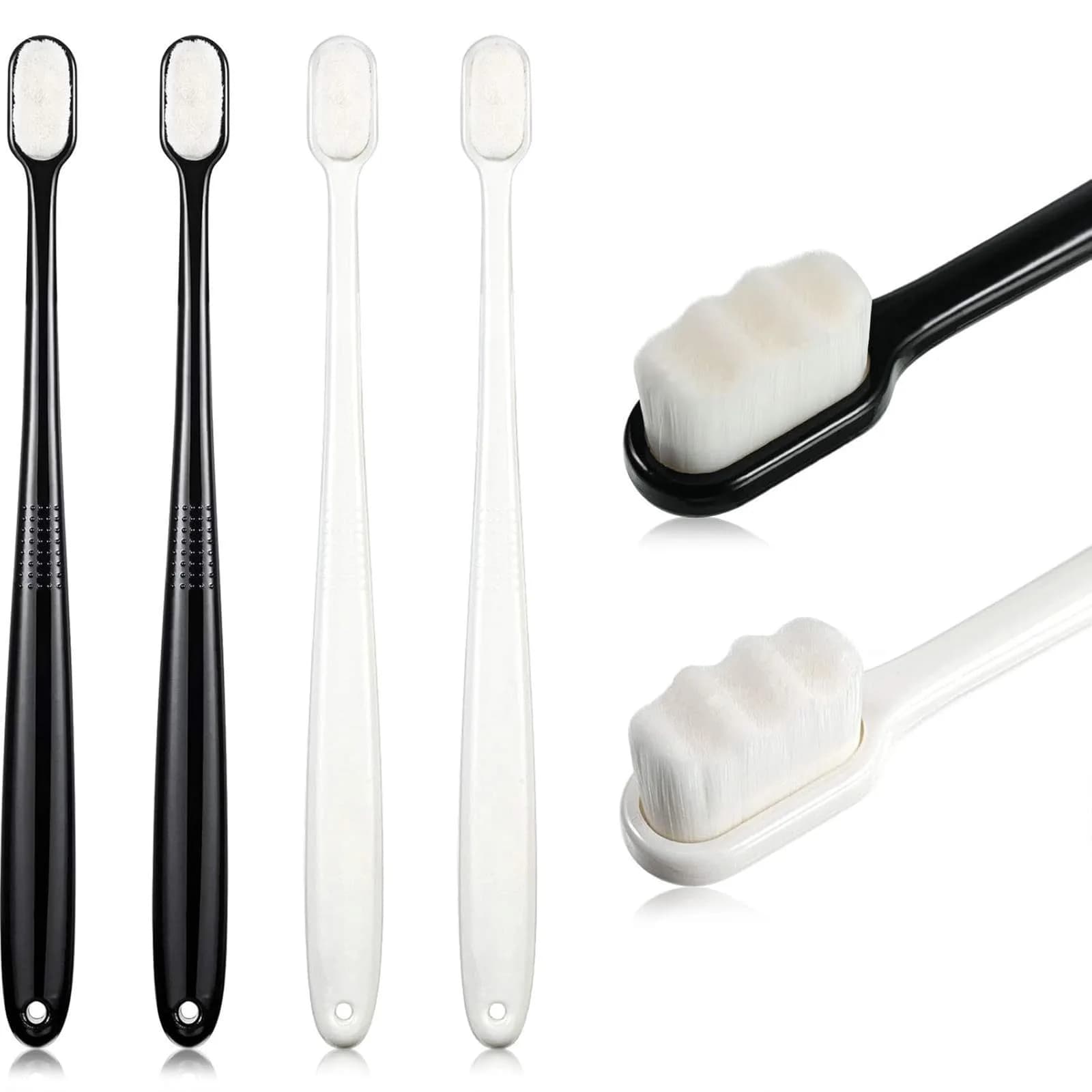Boao Extra Soft Toothbrush for Sensitive Teeth 4 Pack | Micro-Nano Bristles for Gentle Deep Cleaning