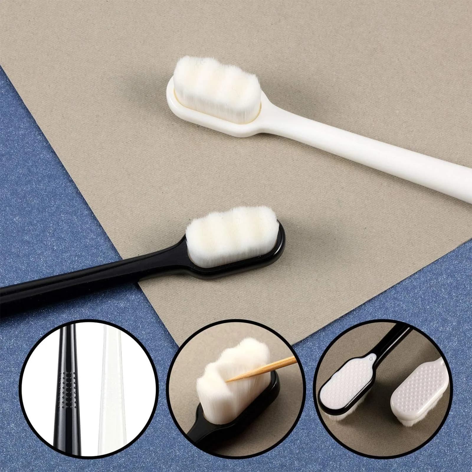Boao Extra Soft Toothbrush for Sensitive Teeth 4 Pack | Micro-Nano Bristles for Gentle Deep Cleaning - view 3