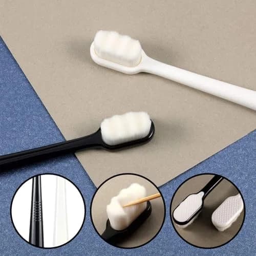 Boao Extra Soft Toothbrush for Sensitive Teeth 4 Pack | Micro-Nano Bristles for Gentle Deep Cleaning thumbnail 3