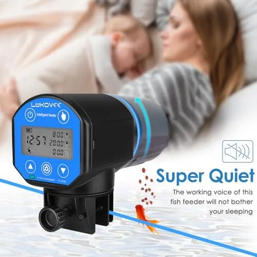 Lukovee Automatic Fish Feeder 200ML | Digital Timer, USB Rechargeable, Easy Setup for Fish & Turtles thumbnail 7
