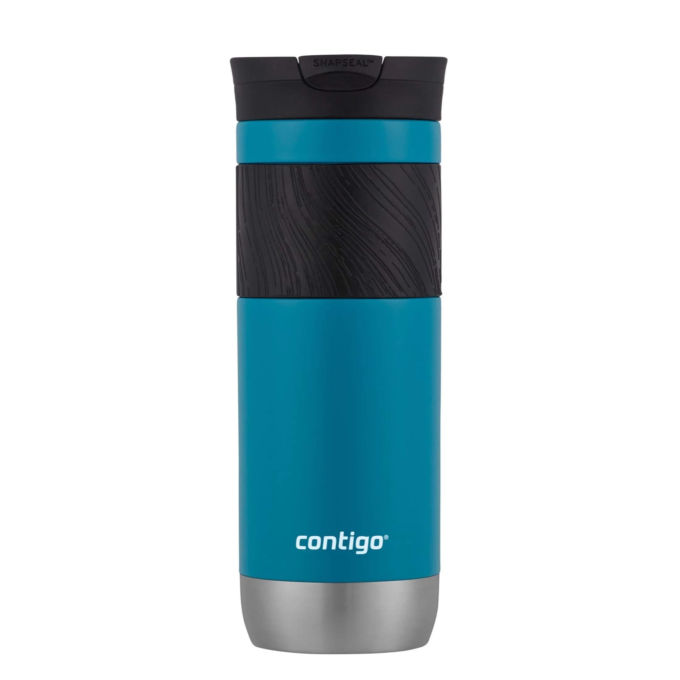Contigo Byron 2.0 Stainless Steel Travel Mug 590ml (20oz) with SNAPSEAL Lid and Grip | Keeps Drinks Hot 7 Hrs, Cold 18 Hrs