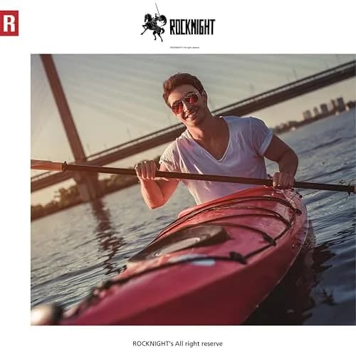 ROCKNIGHT Polarized Aviator Sunglasses Men Women UV400 Metal Frame Driving | Lightweight Metal Frame with Adjustable Nose Pads thumbnail 3