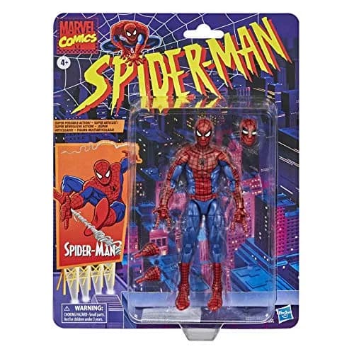 Hasbro Marvel Legends Series Spider-Man Retro Collection Action Figure 6-inch (15.24 cm) | Highly Poseable Collectible Toy thumbnail 2
