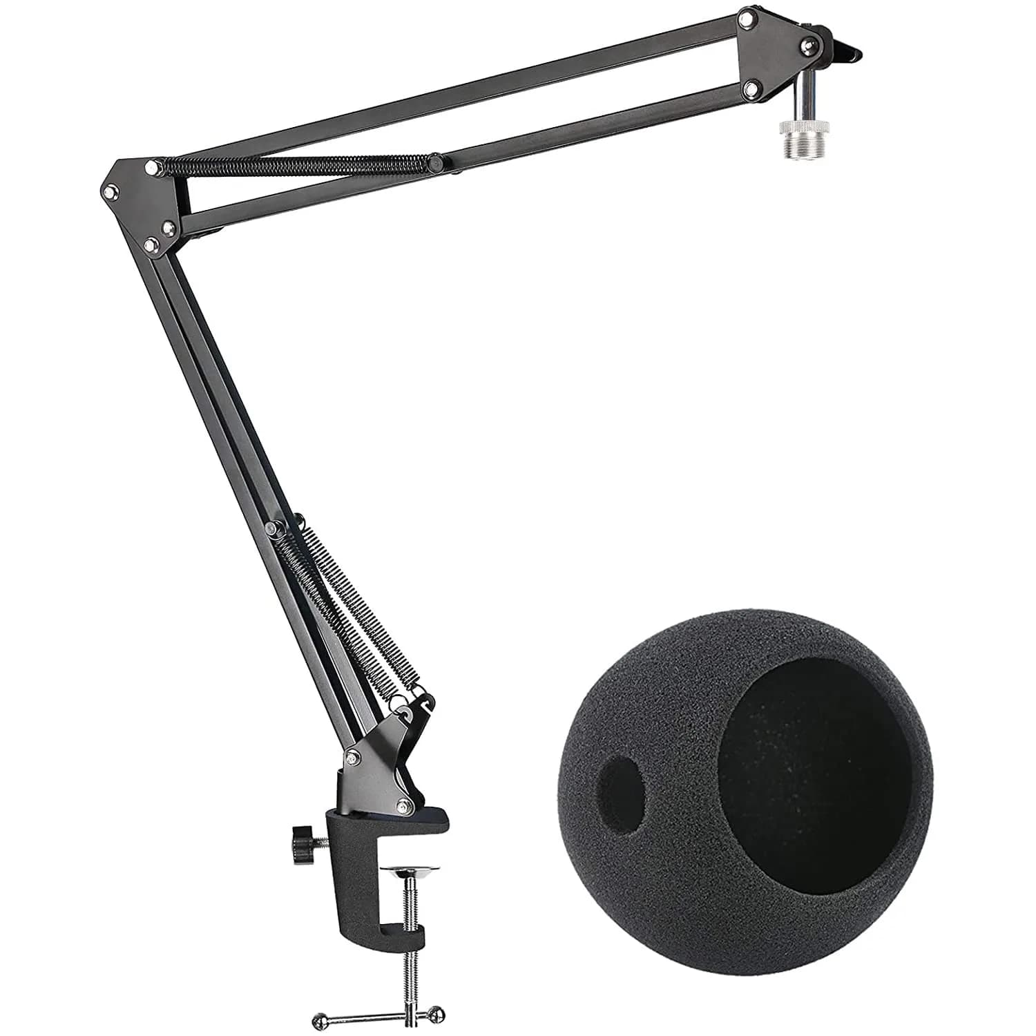SUNMON Microphone Boom Arm for Blue Yeti | Adjustable Height, Heavy-Duty Metal Support (70-120c) — Mic Stand and Pop Filter