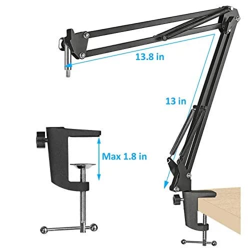 SUNMON Microphone Stand with Foam Windscreen for Blue Snowball | Adjustable, Stable & Easy to Use thumbnail 5