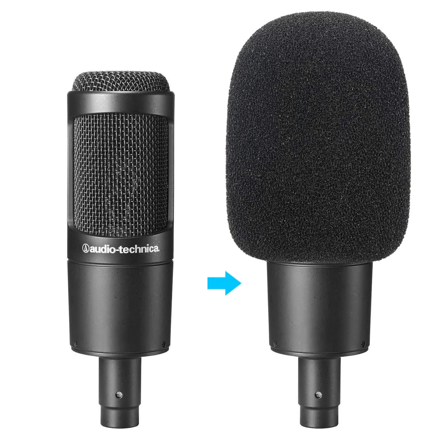 YOUSHARES AT2020 Foam Windscreen Cover for AT2020, AT2020USB+, AT2035 Microphones | Blocks Plosives & Reduces Noise - view 3