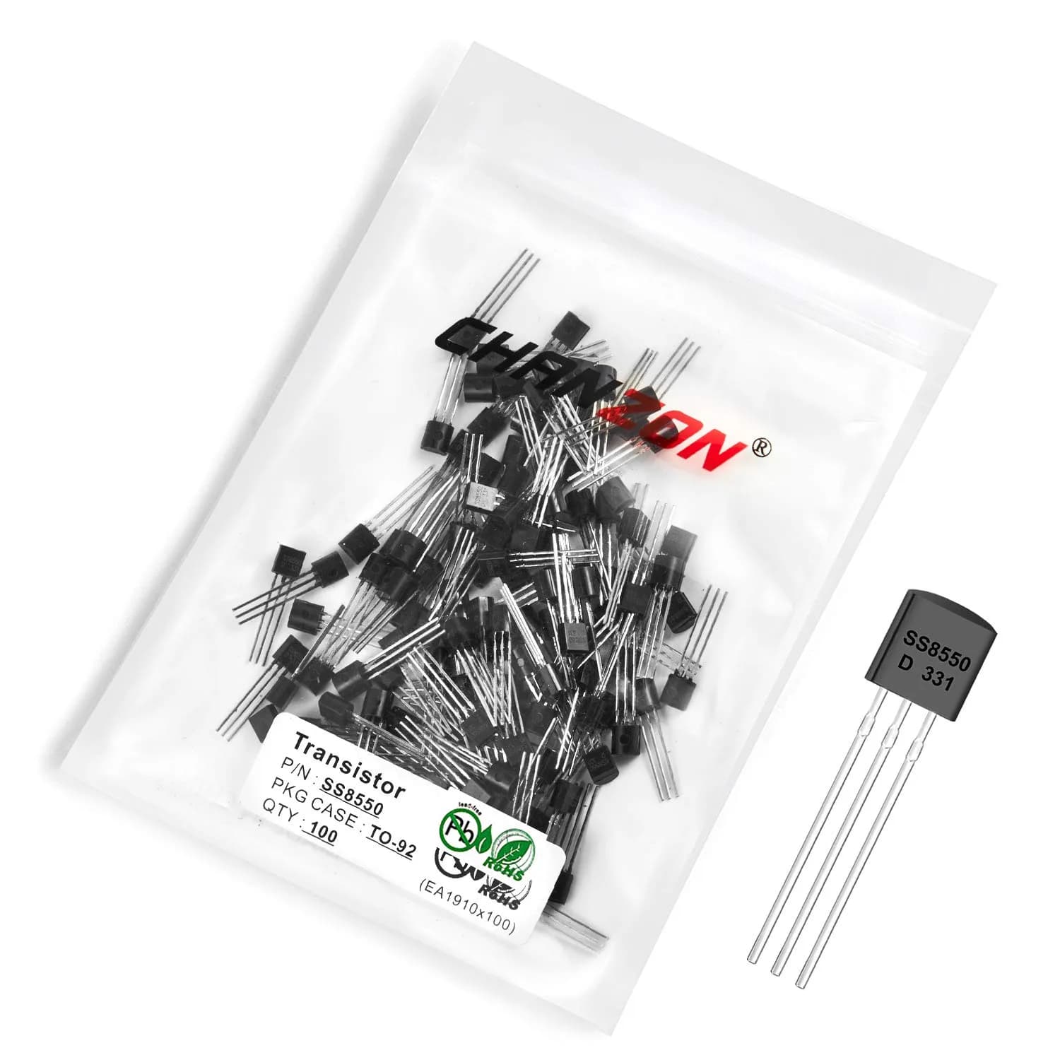 CHANZON TIP36C PNP Power BJT Bipolar Junction Transistor | High Gain, TO-247, 100V, 25A — Black