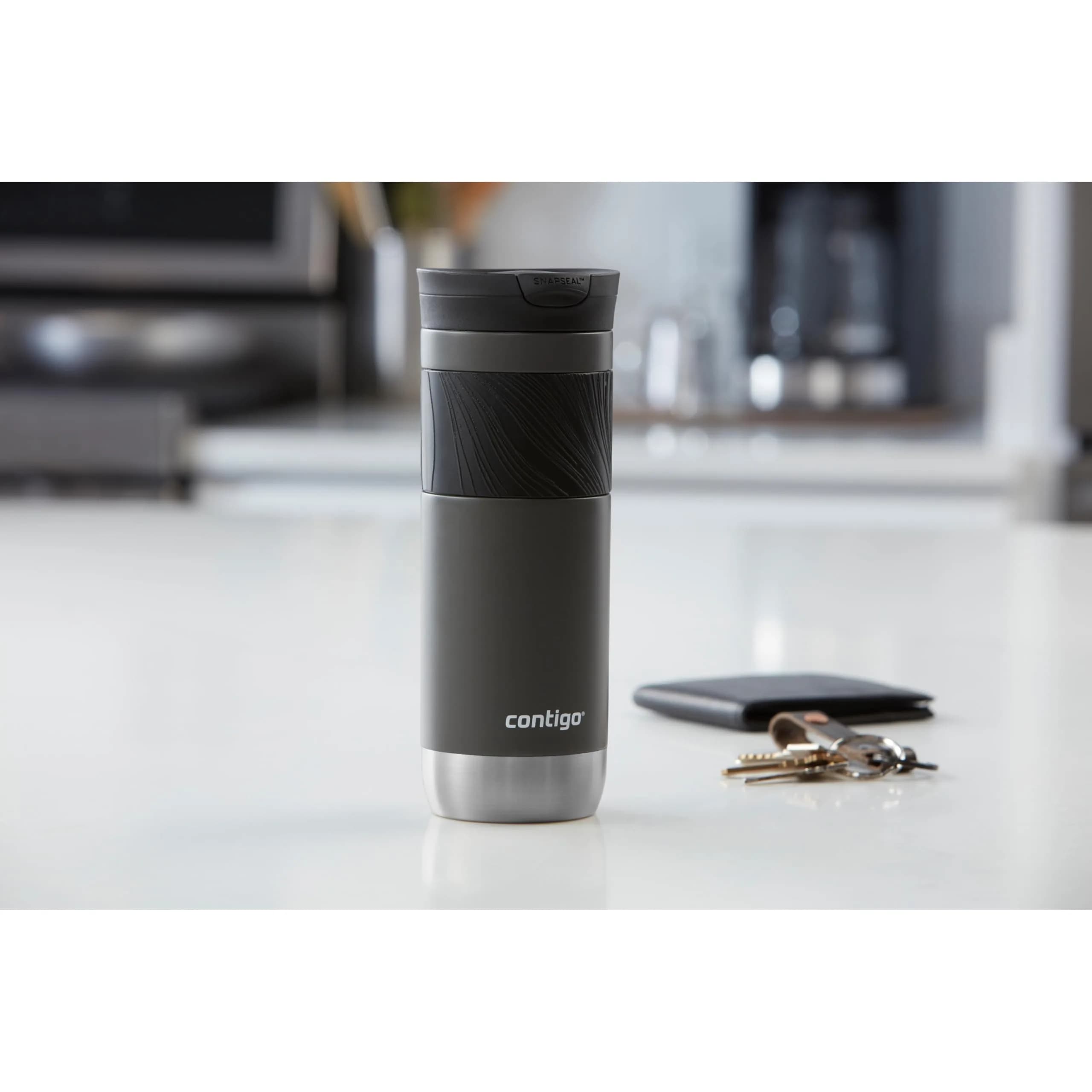 Contigo Byron 2.0 Stainless Steel Travel Mug with SNAPSEAL™ Lid and Grip 590ml (20oz) | Keeps Drinks Hot 7 Hrs, Cold 18 Hrs - view 5