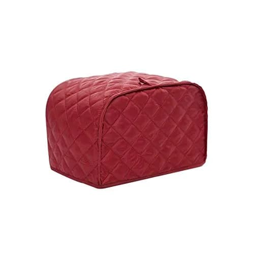 JOONOR Polyester Quilted Toaster Cover for Two Slice Toaster | Dust & Fingerprint Protection, Machine Washable, Red thumbnail 2