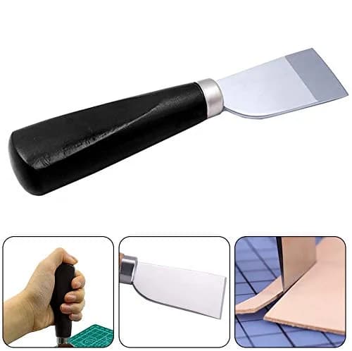 QMNNMA Leather Knife with Wooden Handle | Sharp Leather Cutting & Skiving Tool for Leathercraft thumbnail 5