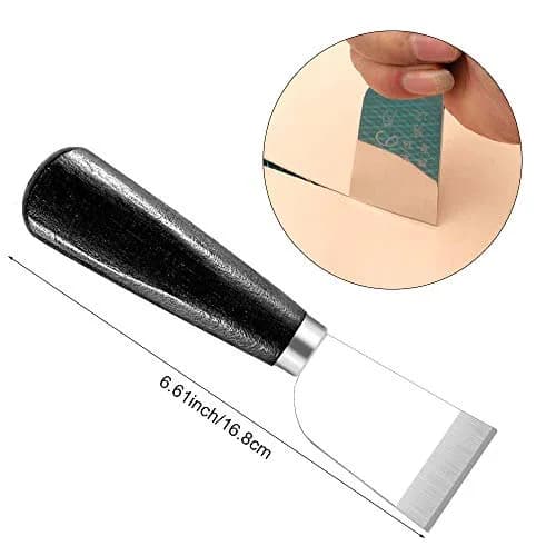 QMNNMA Leather Knife with Wooden Handle | Sharp Leather Cutting & Skiving Tool for Leathercraft thumbnail 3