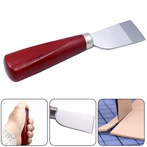 QMNNMA Leather Knife, Skiving Knife, Leather Cutting Knife (Red) | Durable High-Speed Steel Blade for Leathercraft thumbnail 6