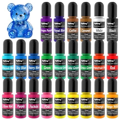SigWong Epoxy Resin Pigment 24 Colors | Highly Concentrated Liquid Dye for DIY Jewelry & Crafts thumbnail 1
