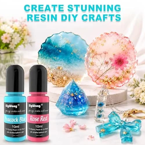 SigWong Epoxy Resin Pigment 24 Colors | Highly Concentrated Liquid Dye for DIY Jewelry & Crafts thumbnail 6