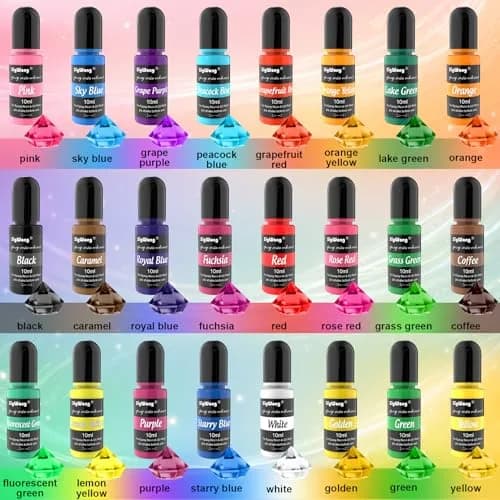 SigWong Epoxy Resin Pigment 24 Colors | Highly Concentrated Liquid Dye for DIY Jewelry & Crafts thumbnail 2
