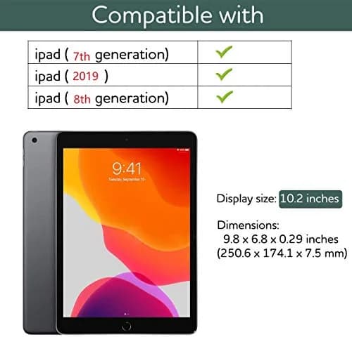 SURITCH Shockproof Leather Smart Cover Case for iPad 10.2 2021/2020/2019 | Auto Sleep/Wake Stand thumbnail 2
