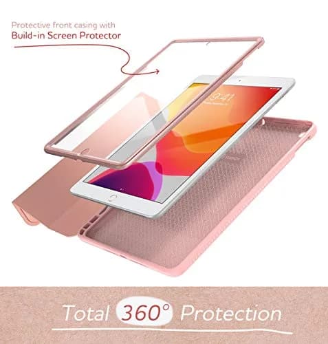 SURITCH Shockproof Leather Smart Cover Case for iPad 10.2 2021/2020/2019 | Auto Sleep/Wake Stand thumbnail 3