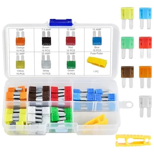 MuHize Micro2 Blade Fuses 105 Pieces (5A-30A) | Automotive Fuse Assortment with Puller Tool thumbnail 1