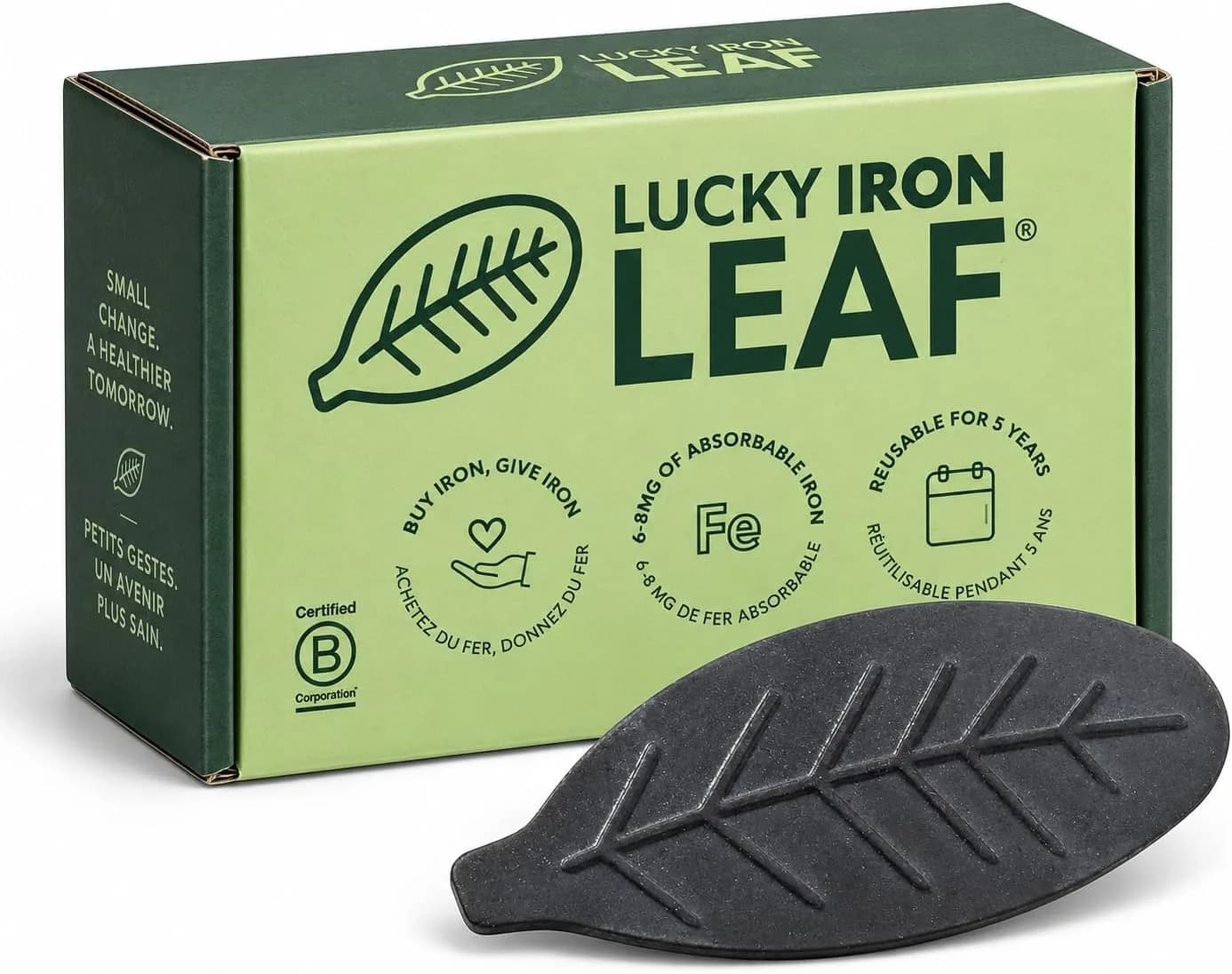 Lucky Iron Fish The Original Lucky Iron Leaf ® | No Side-Effect Iron Source, 5-Years Supply