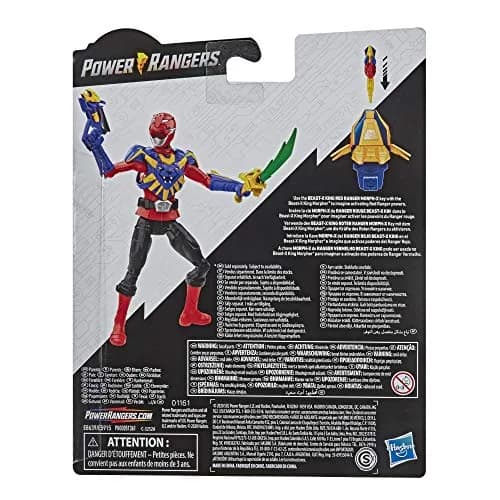 Power Rangers Beast Morphers Beast-X King Red Ranger 6-inch Action Figure Toy Inspired by The TV Show thumbnail 3