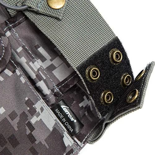 LUITON Radio Shoulder Holster Chest Harness Holder Vest for Two Way Radio | Adjustable Nylon Carry Case with Front Pouches (Camo) thumbnail 6