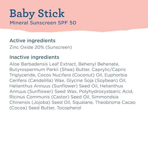 Blue Lizard Baby Mineral Sunscreen Stick SPF 50+ 15ml (0.5 Fl Oz) | Zinc Oxide Sunscreen for Sensitive Skin thumbnail 7
