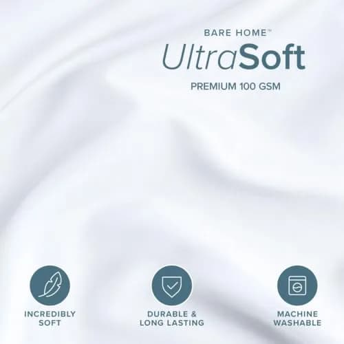 Bare Home Duvet Cover Set 1800 Ultra-Soft Oversized Queen | Breathable Microfiber, Easy Care (70-120 chars) thumbnail 2